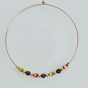 Vintage Beaded Wire Chocker Necklace
